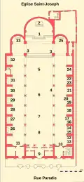 Map of the church