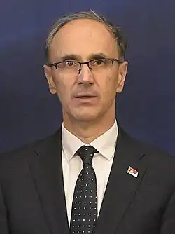 Đuro Macut with Bratislav Gašić and Milan Mojsilović during the Serbian Army Day