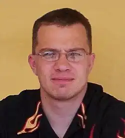 Łukasz Orbitowski at Polcon 2005 in Błażejewko, August 2005.