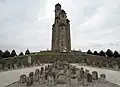 Memorial cemetery on the south side of the Nine Towers