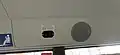 NefAZ Salon-5299-31-52 JSC "Mostransauto". View of the front hatch control buttons. The rear hatch of the bus opens and closes manually