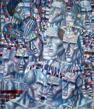 Pavel Filonov, Shock-Workers, 1935