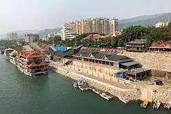 Port of Jinghong Central Wharf view