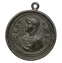 Bronze medallion depicting Horace, 4th–5th century