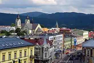 View from Sanok in Poland