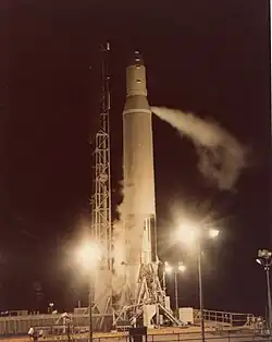 The first Atlas H launching from SLC-3E.