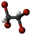 Ball and stick model of tetrabromoethane