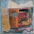 Artificial Flower with "Flypaper” II, 1978, Oil on wooden board, 61 x 61&nbsp;cm.