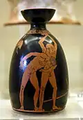 Two ephebes wrestling, 490–480 BC[12]