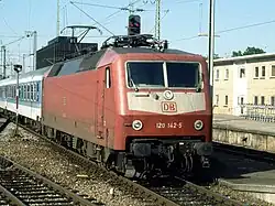 The DB Class 120, the first mass produced locomotive to use electronically controlled asynchronous three-phase motors to allow both high speed and high tractive effort.