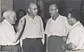 With Ben-Gurion and Pinchas Sapir, 1956