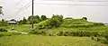 Side view of the tumulus