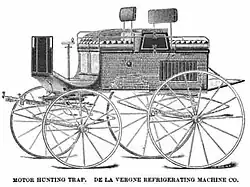 Drawn image of a 1895 De La Vergne 4-pass Hunting Drag