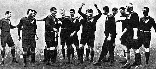 Image 49The Original All Blacks during the "haka", 1905 (from Culture of New Zealand)