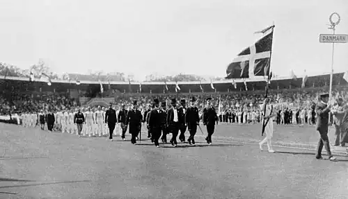 Danish team at the opening ceremony