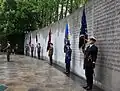 Wreath laying ceremony at the 1916 memorial garden at Arbour Hill