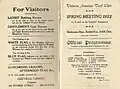Inside cover showing raceday officials & visitor notices