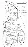Map of Cahul County as of 1938