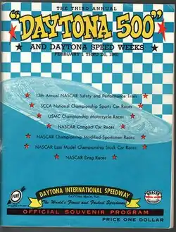 1961 Daytona 500 program cover