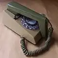 1969 1/722F MOD grey & green Trimphone telephone