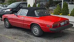 Rear view of a US-market 1979 Coda Tronca, showing the large bumpers of the 115.41 model.