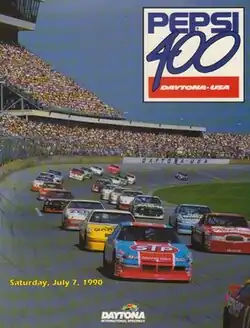 The 1990 Pepsi 400 program cover.