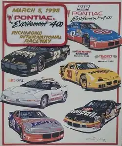The 1995 Pontiac Excitement 400 program cover.