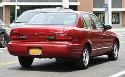 Rear view of Geo Prizm 1.6 base (AE101, US)
