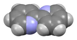 Space-filling model of the 2,2′-bipyridine molecule