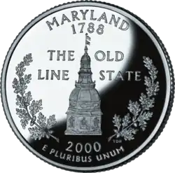Maryland quarter dollar coin