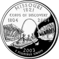 Missouri quarter dollar coin