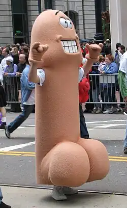 Penis costume at a 2005 parade in San Francisco