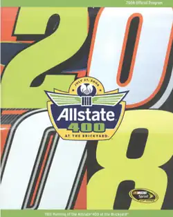 2008 Brickyard 400 program cover