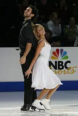 Tanith Belbin and Benjamin Agosto at the 2008 Skate America