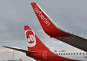 Blended Winglet, standard on 737 Next Generation, a retrofit option for Classics