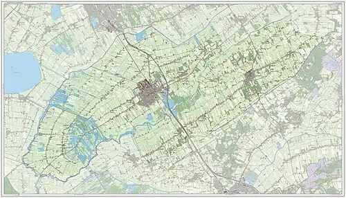Dutch topographic map of the municipality of Weststellingwerf, 2013