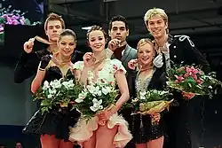 The ice dance medalists at the 2014 European Championships