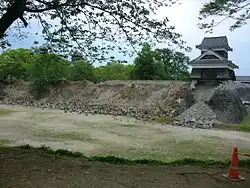 The north-west Inui Turret and wall of Kumamoto Castle.[59]
