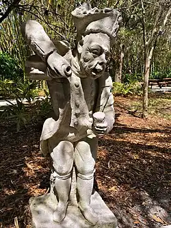 Stone statue in the garden
