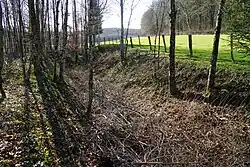 The access trench to the descending mine in 1942