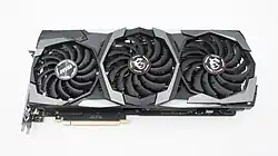 Nvidia GeForce RTX 2080 Gaming X Trio. This particular model manufactured by Nvidia board-partner, MSI.