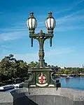 A lamp on the bridge