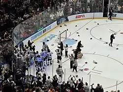 Post-game celebration