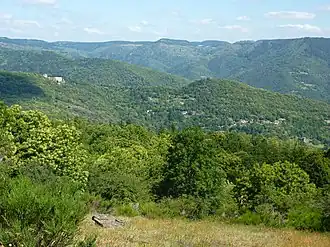 A view of the Vallée française between Saint-Jean-du-Gard and Florac