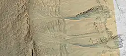 Gullies, as seen by HiRISE Picture is about 1 km across.