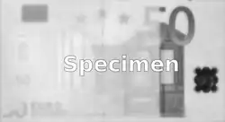 Recto illuminated at 700&nbsp;nm: partially disappearing colors which appear identical in the CMYK color model.