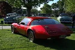 Rear and side view of Pontiac Banshee III, taken at the McPherson College annual car show, May 3rd, 2025.