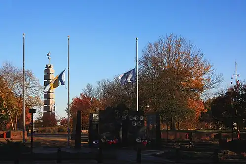 Wide view from the west