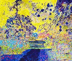 Tjaša Iris, Sunny Garden, acryl on canvas, 90 x 120 cm, 2011