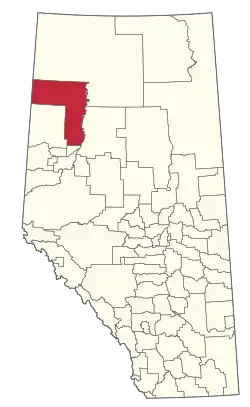 Location within Alberta